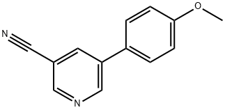 5-(4-甲氧苯基)氰吡啶 结构式