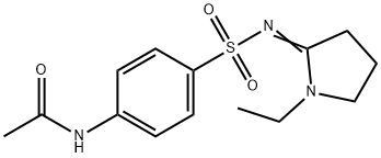 N-[4-[(1-ethylpyrrolidin-2-ylidene)amino]sulfonylphenyl]acetamide Struktur