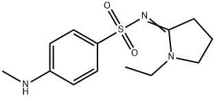 N-(1-Ethyl-2-pyrrolidinylidene)-4-(methylamino)benzenesulfonamide Struktur