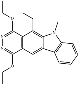 1,4-Diethoxy-5-ethyl-6-methyl-6H-pyridazino(4,5-b)carbazole,126828-40-8,结构式