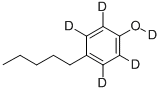 4-N-PENTYLPHENOL-2,3,5,6-D4, OD, 126839-95-0, 结构式