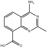 4-アミノ-2-メチルキナゾリン-8-カルボン酸 化学構造式