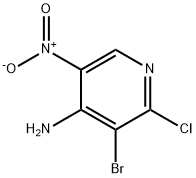 3-溴-2-氯-5-硝基吡啶-4-胺, 1268521-33-0, 结构式