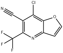 Furo[3,2-b]pyridine-6-carbonitrile, 7-chloro-5-(trifluoromethyl)- Structure
