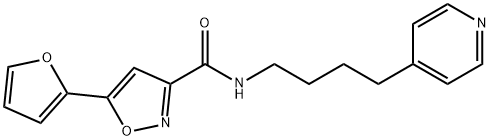 5-(furan-2-yl)-N-(4-(pyridin-4-yl)butyl)isoxazole-3-carboxaMide 结构式