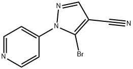 5-溴-1-(4-吡啶基)-1H-吡唑-4-甲腈 结构式