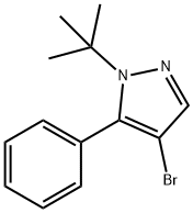 1 -叔丁基-4-溴- 5 -苯基- 1H -吡唑,1269291-10-2,结构式