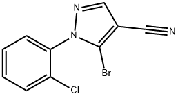 5-bromo-1-(2-chlorophenyl)-1H-pyrazole-4-carbonitrile 化学構造式