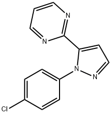 2 - (1 - (4 -氯苯基)-1H -5-吡唑基)嘧啶,1269291-24-8,结构式