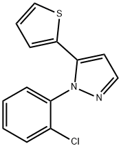 1 - (2 -氯苯基)-5 - (2-噻吩)- 1H -吡唑, 1269291-36-2, 结构式