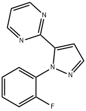 2 - (1 - (2 - 氟苯基) -1H-5- 吡唑基)嘧啶,1269291-39-5,结构式