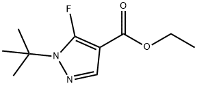 5-氟-1-叔丁基-1H-吡唑-4-羧酸乙酯 结构式