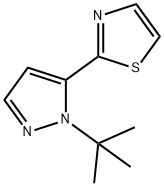 2 - (1 -叔丁基-1H -5-吡唑基)噻唑 结构式