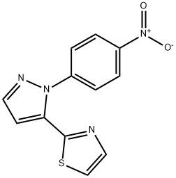 2 - (1 - (4 -硝基苯基)1H -5-吡唑基)噻唑, 1269291-76-0, 结构式