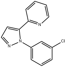 2 - (1 - (3 -氯苯基)-1H -5-吡唑基)吡啶, 1269291-80-6, 结构式