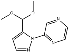2-(5-(diMethoxyMethyl)-1H-pyrazol-1-yl)pyrazine|2 - (5 - 二甲氧基甲基-1H -1-吡唑基)吡唑