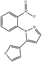 1-(2-nitrophenyl)-5-(thiophen-3-yl)-1H-pyrazole Structure