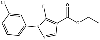 ethyl 1-(3-chlorophenyl)-5-fluoro-1H-pyrazole-4-carboxylate 化学構造式