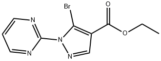 1H-Pyrazole-4-carboxylic acid, 5-broMo-1-(2-pyriMidinyl)-, ethyl ester Structure