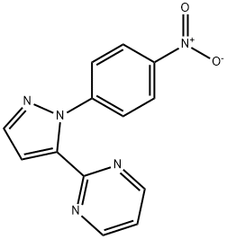 2 - (1 - (4 -硝基苯基)-1H -5-吡唑基)嘧啶,1269292-68-3,结构式