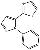 2 - (1 -苯基-1H -5-吡唑基)噻唑, 1269292-90-1, 结构式