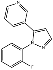 3 - (1 - (2 -氟苯基)-1H -5-吡唑基)吡啶,1269293-02-8,结构式