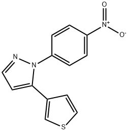 1 - (4 -硝基苯基)-5 - (噻吩- 3 -基)- 1H -吡唑,1269293-11-9,结构式