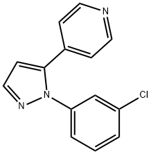4 - (1-(3 -氯苯基)-1H -5-吡唑基)吡啶, 1269293-19-7, 结构式