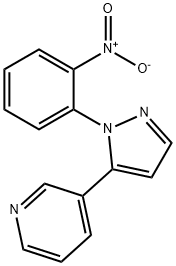 3 - (1 - (2 -硝基苯基)-1H -5-吡唑基)吡啶, 1269293-33-5, 结构式