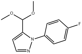 5-二甲氧基甲基-1-(4-氟苯基)-1H-吡唑 结构式