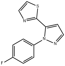 2 - (1 - (4 -氟苯基)-1H -5-吡唑基)噻唑 结构式