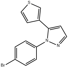 1 - (4 -溴苯基)-5 - (3-噻吩基)- 1H -吡唑,1269293-87-9,结构式
