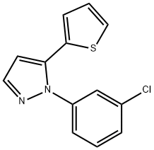 1 - (3 -氯苯基)-5 - (2-噻吩基)- 1H -吡唑,1269294-21-4,结构式