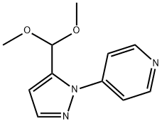 4-(5-(diMethoxyMethyl)-1H-pyrazol-1-yl)pyridine Structure