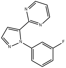 2 - (1 - (3 - 氟苯基) -1H-5- 吡唑基)嘧啶,1269294-35-0,结构式