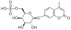 4-甲基香豆素基-Β-D-吡喃半乳糖苷-6-硫酸,126938-14-5,结构式