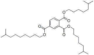 isodecyl diisooctyl benzene-1,2,4-tricarboxylate 结构式