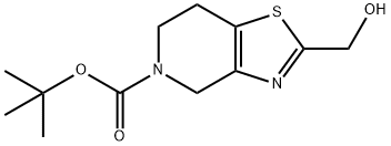 2-(羟甲基)-6,7-二氢噻唑并[4,5-C]吡啶-5(4H)-羧酸叔丁酯 结构式