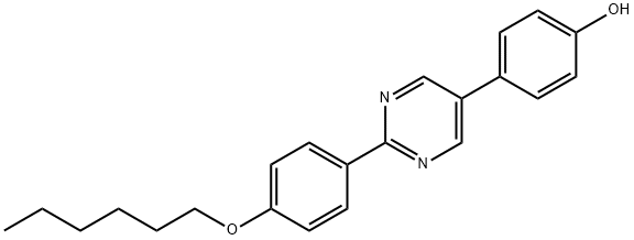 2-(4-Hexoxyphenyl)-5-(4-hydroxyphenyl)-pyrimidine Struktur