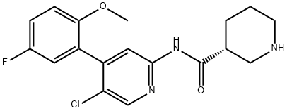 Piperidine-3-carboxylic acid [5-chloro-4-(5-fluoro-2-methoxy-phenyl)-pyridin-2-yl]-amide|Piperidine-3-carboxylic acid [5-chloro-4-(5-fluoro-2-methoxy-phenyl)-pyridin-2-yl]-amide