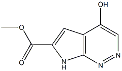 4-羟基-7H-吡咯并[2,3-C]哒嗪-6-羧酸甲酯 结构式