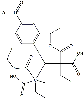 2,2,4,4-Pentanetetracarboxylic acid, 3-(4-nitrophenyl)-, 1,2,4,4-tetraethyl ester|2-(4-硝基苯基)丙烷-1,1,3,3-四羧酸四乙酯