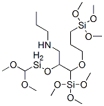 1-Propanamine, 2-(dimethoxymethylsilyl)oxy-3-3-(trimethoxysilyl)propoxy-N-3-(trimethoxysilyl)propyl-|