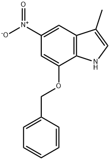 7-BENZYLOXY-3-METHYL-5-NITROINDOLE 化学構造式