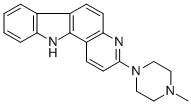 11H-3-(1-(4-Methyl)piperazino)pyrido(3,2-a)carbazole 化学構造式