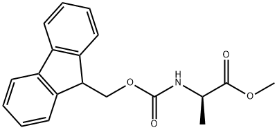 D-Alanine, N-[(9H-fluoren-9-ylmethoxy)carbonyl]-, methyl ester Struktur