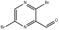 3,6-ジブロモピラジン-2-カルブアルデヒド 化学構造式