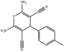 4-(4-Methylphenyl)-2,6-diamino-4H-thiopyran-3,5-dicarbonitrile Structure