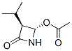 2-Azetidinone,4-(acetyloxy)-3-(1-methylethyl)-,(3S-trans)-(9CI) Struktur