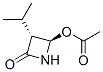 2-Azetidinone,4-(acetyloxy)-3-(1-methylethyl)-,(3R-trans)-(9CI) Structure